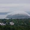 Sea smoke over sheep porcupine