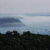 Sea smoke over the porcupine islands