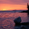 Balance rock at sunrise