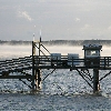 Pier with seasmoke