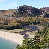 Beehive with sand beach