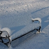 Bench in the snow